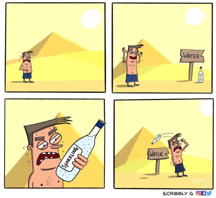 Sparkling water worst thing ever 9GAG
