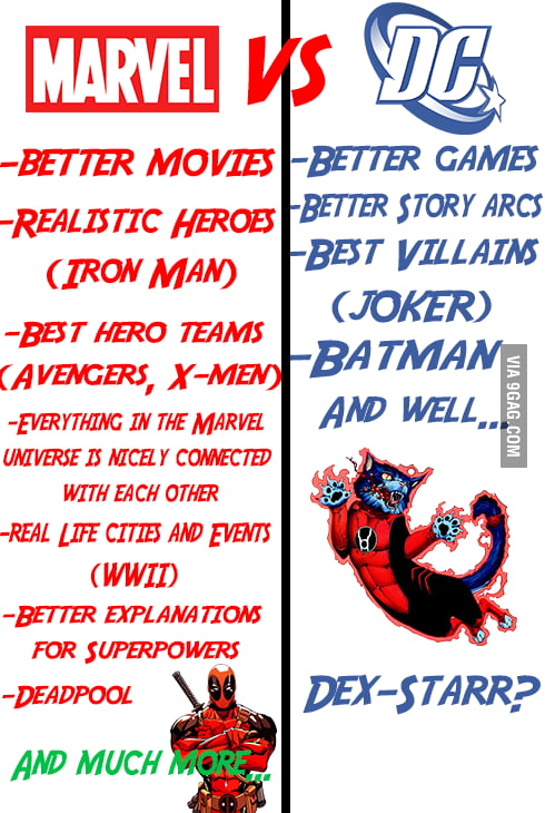 Marvel VS DC Comics - 9GAG