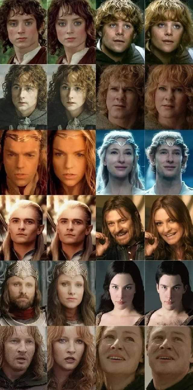 Lotr cast gender swap 9GAG