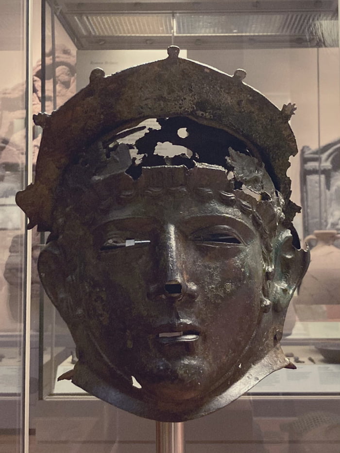 The Ribchester Helmet A Roman Helmet With Headpiece And Face Mask For Use In Cavalry Displays 