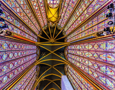 The Ceiling Of The Sainte Chapelle Paris France 9gag