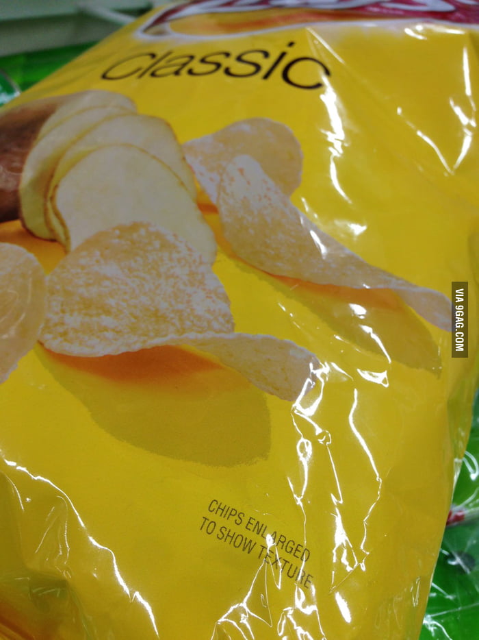 Chips enlarged to show texture - 9GAG