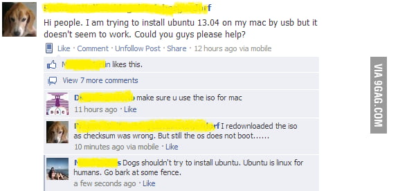 Dogs trying to install Linux and sh#t - 9GAG