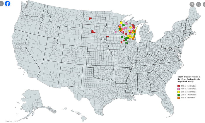 The 50 Drunkest Counties In The U S 9GAG