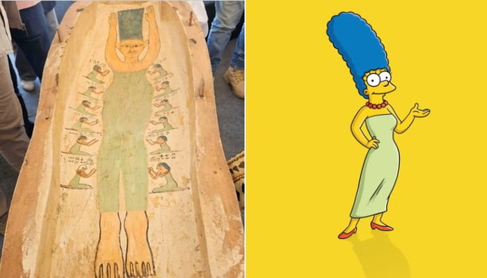 Margie Simpson appeared in a 3500 old year old egypt coffin - 9GAG