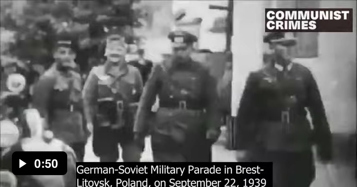 In 1939 the Germans and Soviets held a small parade together in Brest ...