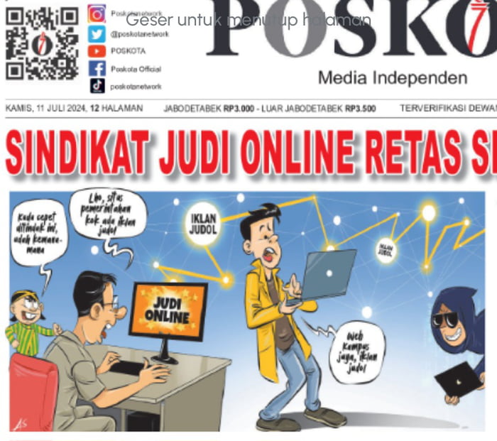 Sindikat Judi Online Retas Situs Pemerintahan - 9GAG