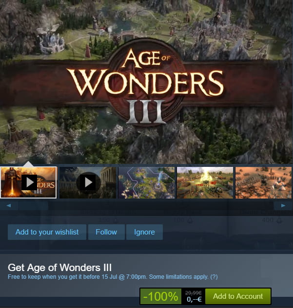 what happened to the age of wonder 3 steam workshop