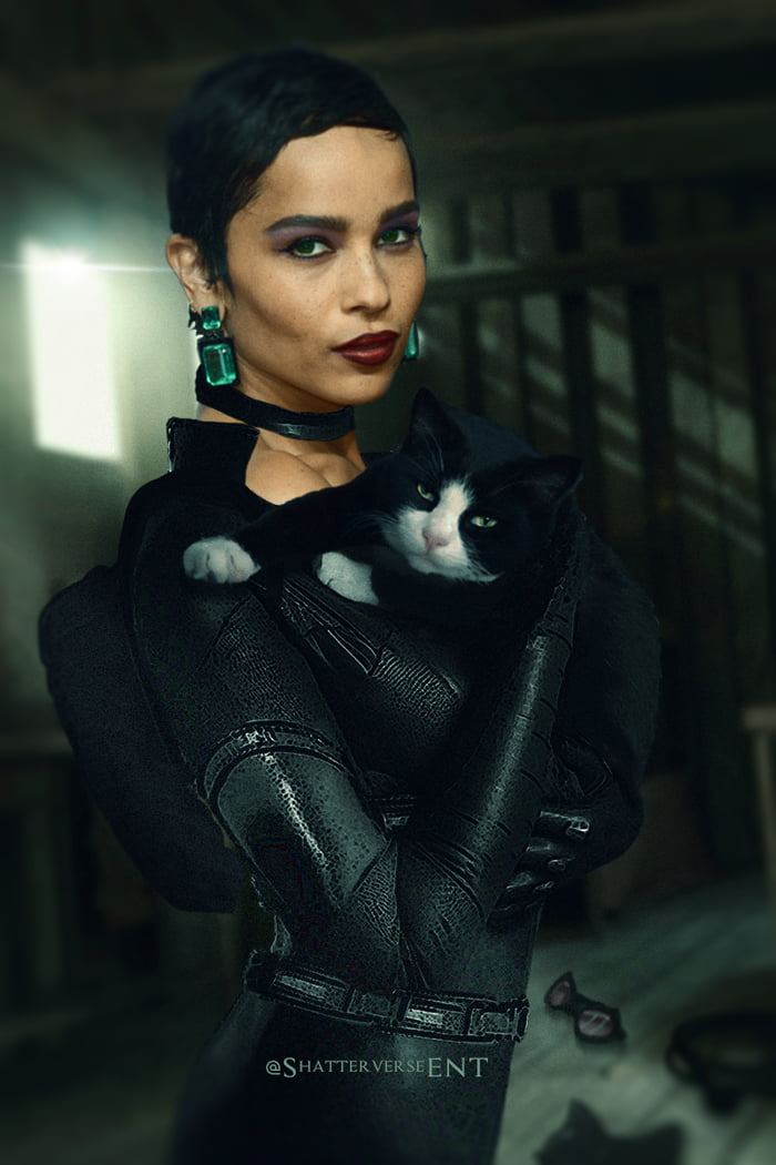 FAN-MADE: Short Hair Zoe Kravitz Catwoman @ShatterverseENT - Superhero.