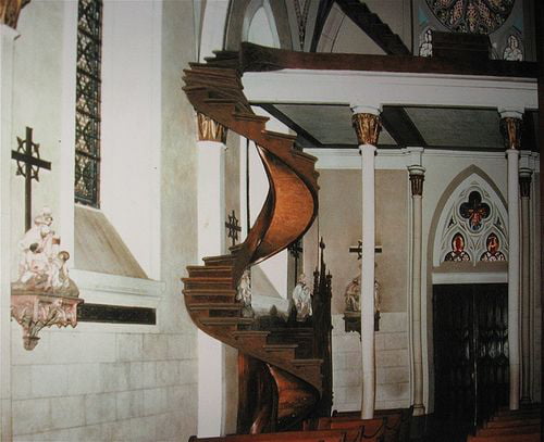 The Mysterious Helix Staircase Of The Loretto Chapel In Sante Fe New Mexico Allegedly Built By A Mysterious Man In The 1870s From An Unknown Species Of Wood With No Nails And