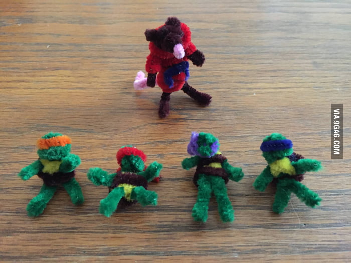 The Guy That Works At My Son S Day Care Made These Ninja Turtles Out Of