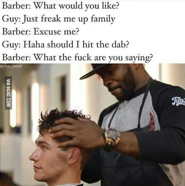 When a white guy goes into a black barbershop - 9GAG.
