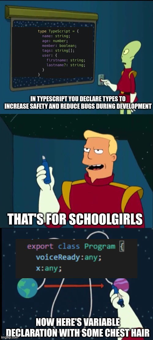 Presenting typescript to the older developers - 9GAG