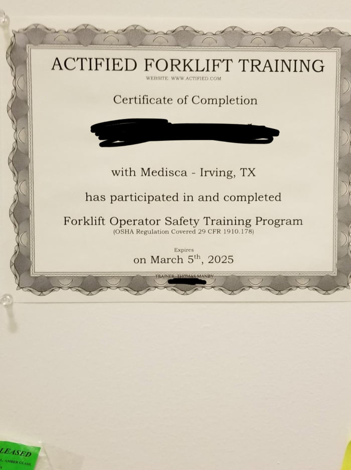 I actually did it…i am finally forklift certified!!! - 9GAG