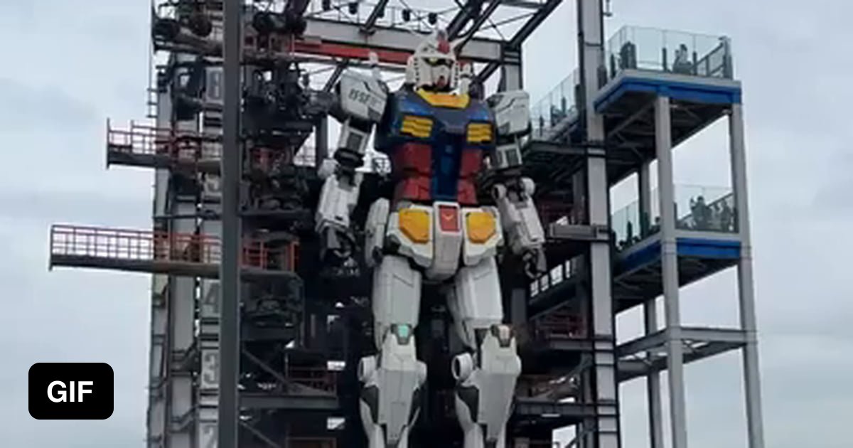 Japan creates life-size Gundam as part of their new Tourism Plan - 9GAG