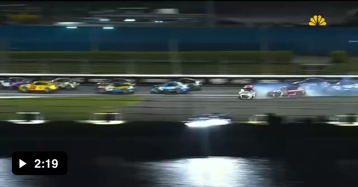 An incredible crash at the end of tonight's NASCAR race Ryan Preece