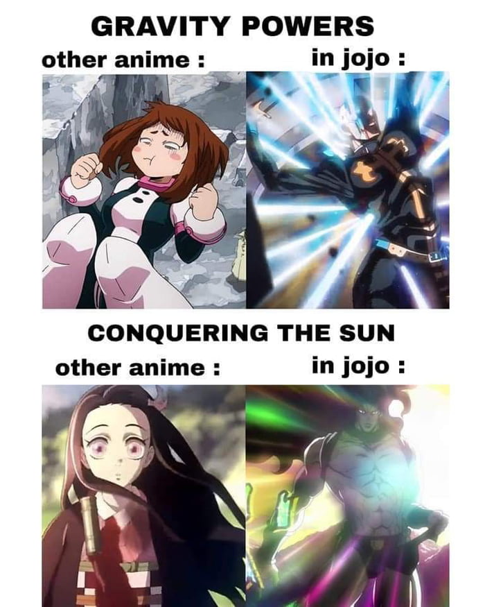 To celebrate JoJo part 5. Here JoJo pose compilation from other anime. -  9GAG