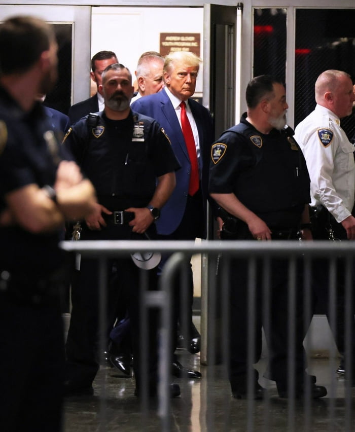 First ever us president under arrest with 34 charges paying for a