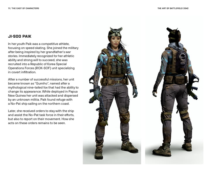 Early Concept Of The In-game Character "Ji-soo Paik" From Battlefield ...