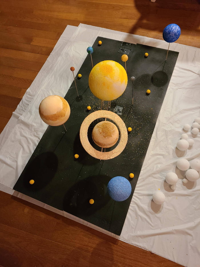 Daughter randomly wanted to build a solar system. She did ...