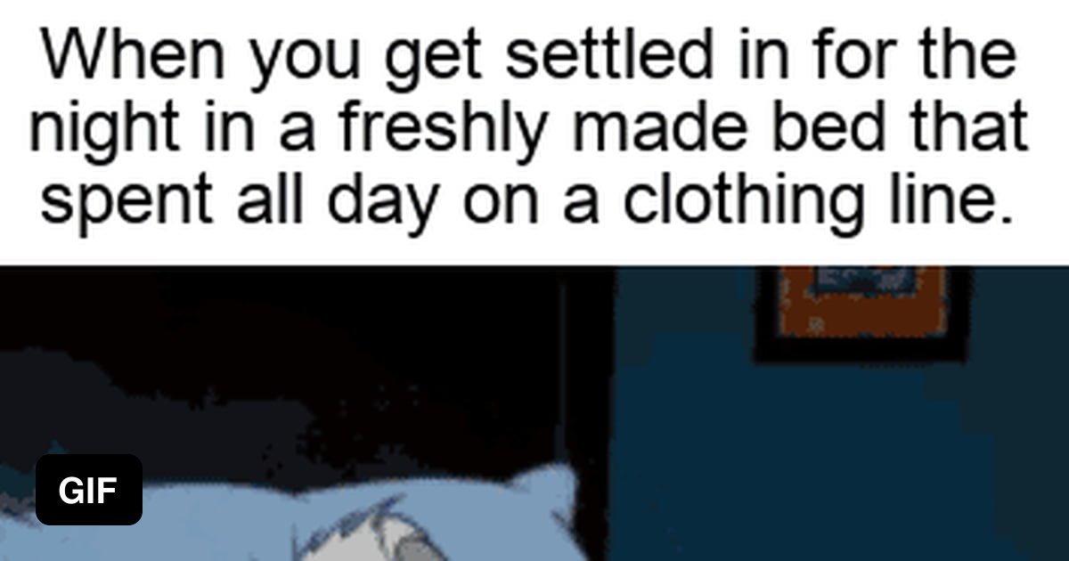 Crisp linen is the best smell. 9GAG