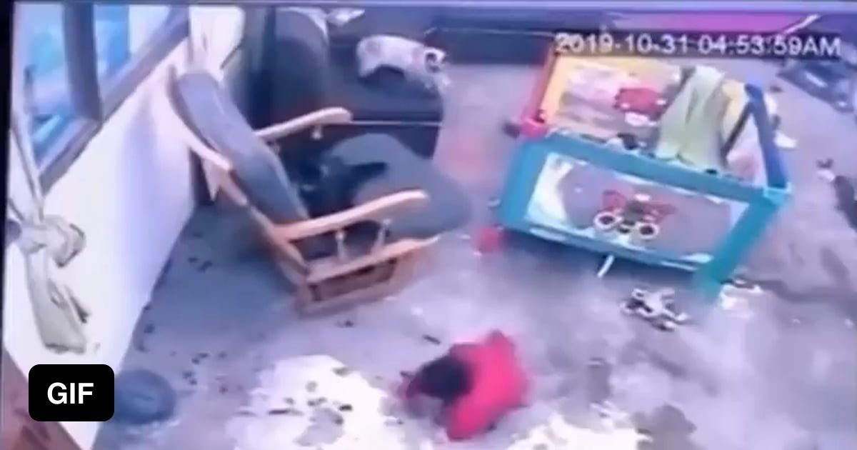 Cat saves baby from falling down the stairs 9GAG