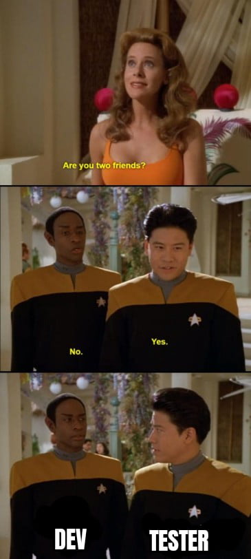 Dev-QA relationships don't work - 9GAG