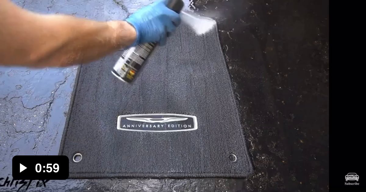 Watch ChrisFix on YouTube explain how to clean dirty floor mats! 9GAG