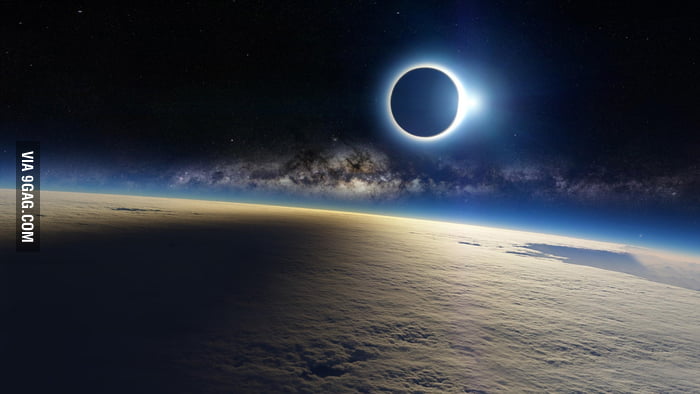 Photo From The Iss Solar Eclipse With A Awesome Shadow From The Moon