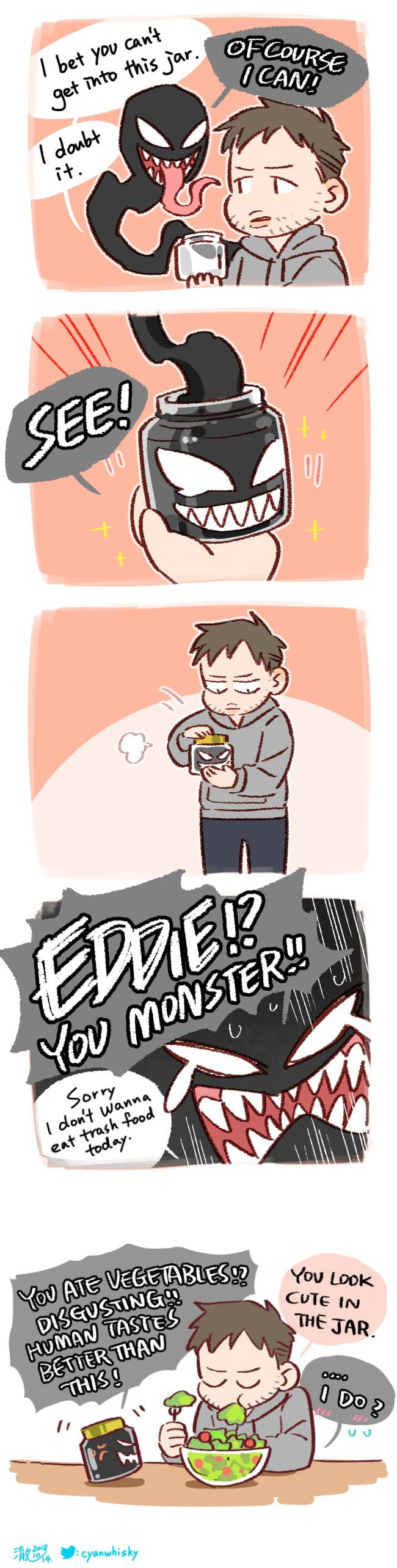 Venom are food the human. No, Eddie love Vegan. - 9GAG