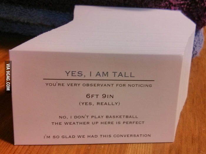 Business Cards for Tall People?! - 9GAG - 700 x 525 jpeg 37kB