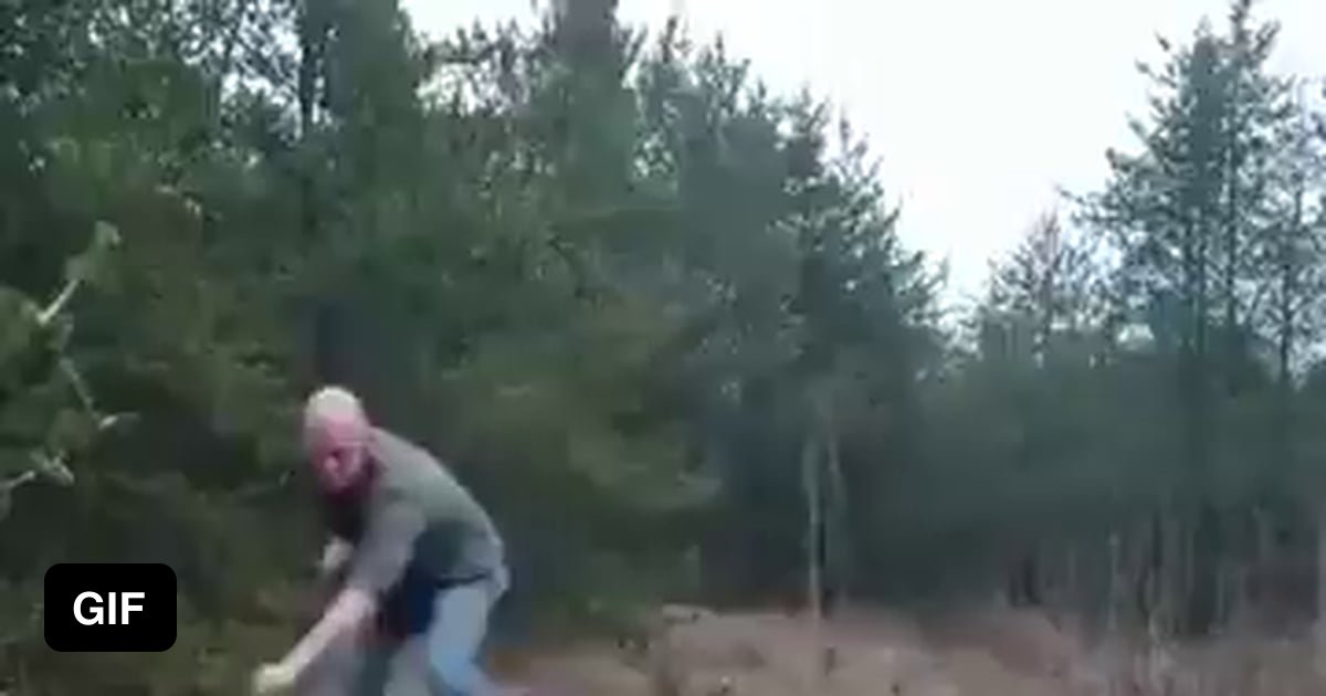 A man saving a wolf that got its paw caught in a trap - 9GAG