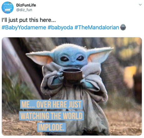 Baby Yoda Sipping Soup Threatens To Replace Kermit Sipping Tea 9gag