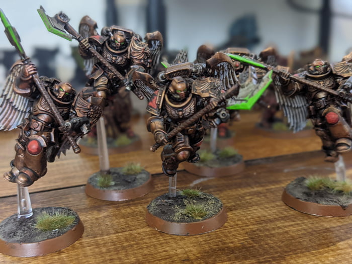 Recently Completed Sanguinary Guard On Flying Stands 9GAG