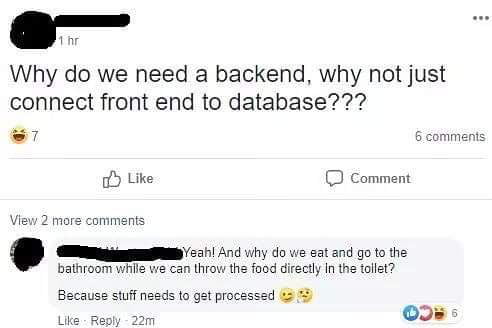 Backend developers will soon be out of their jobs. - 9GAG