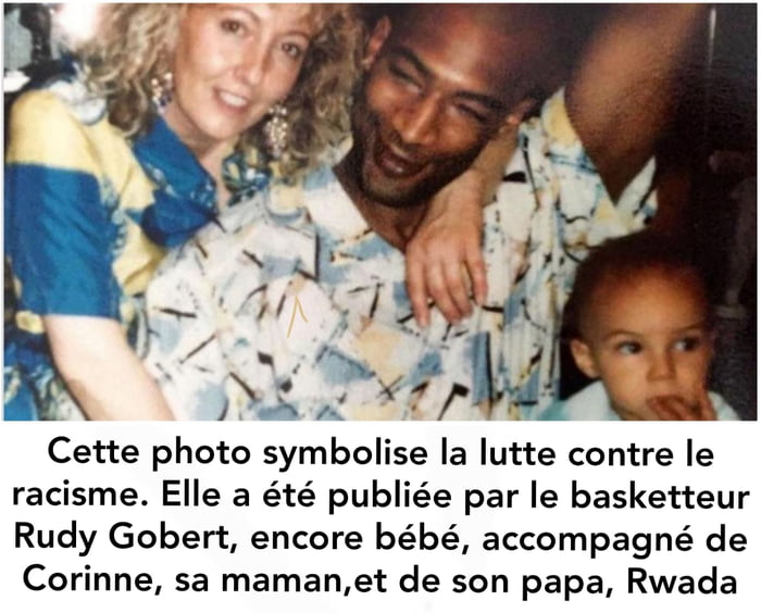 J Ai Cru A Une Farce Mais C Est Vraiment Rudy Gobert Et Ses Parents Sur La Photo 9gag