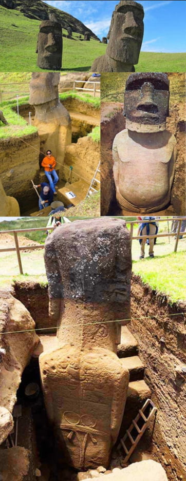 The Easter island statues have bodies - 9GAG