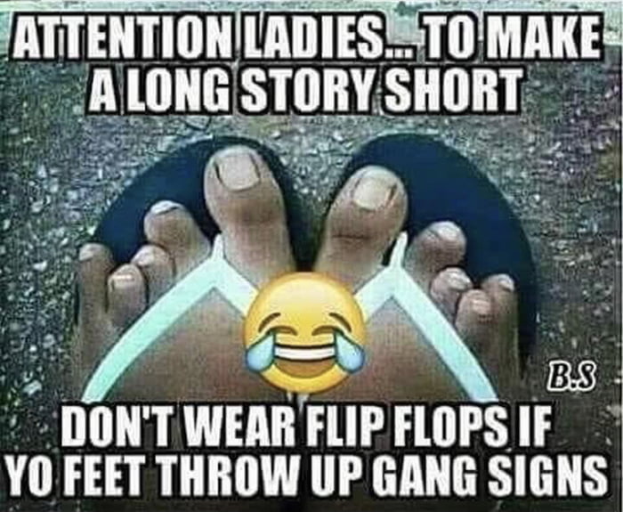 Feet throwing up crip & blood 9GAG