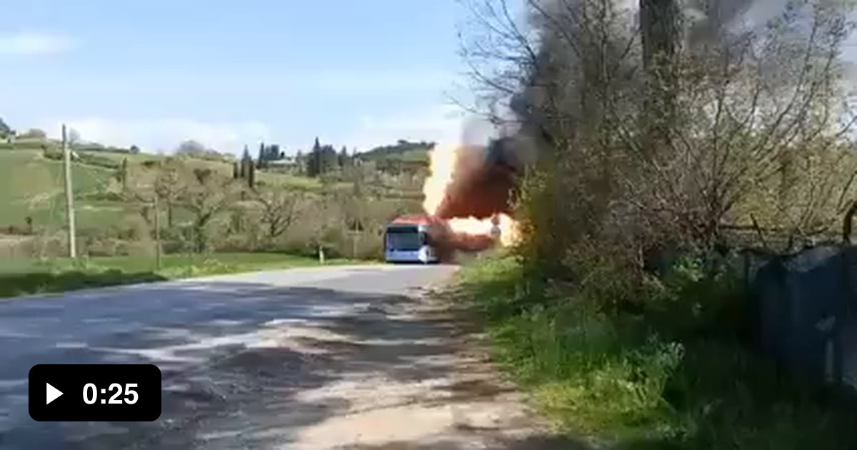 Public transport bus spitting fire - 9GAG