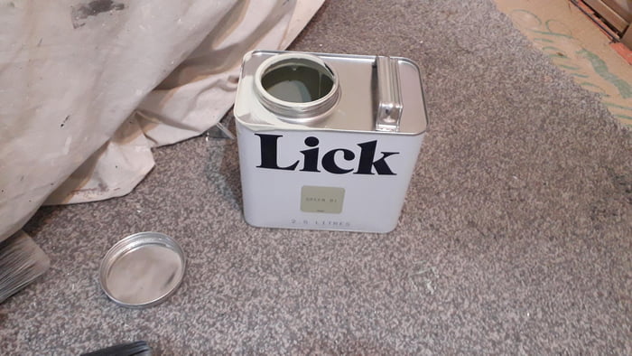 Not sure whose idea this was to store 2.5ltr paint in. Leaves about a ...