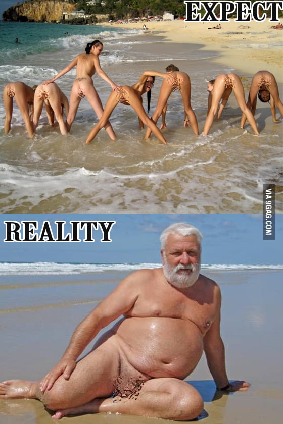Nude Beach Expect X Reality 9gag