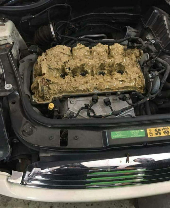 A woman put windshield washer fluid into the engine....the