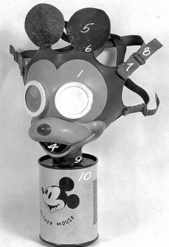 gas mask ww2 mickey mouse