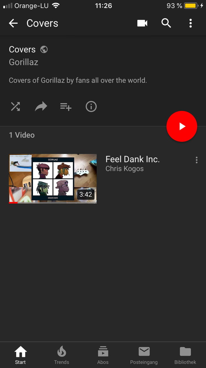 When Gorillaz Has A Memed Version Of Feel Good Inc As The Only Video In Their Playlist Covers 9gag