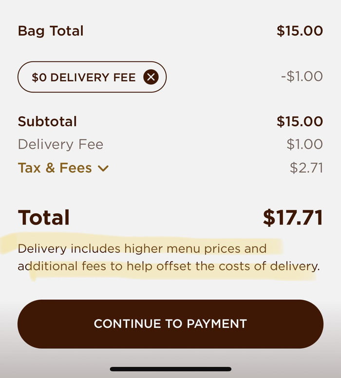 Got a promo code for free Chipotle delivery, only to see this at