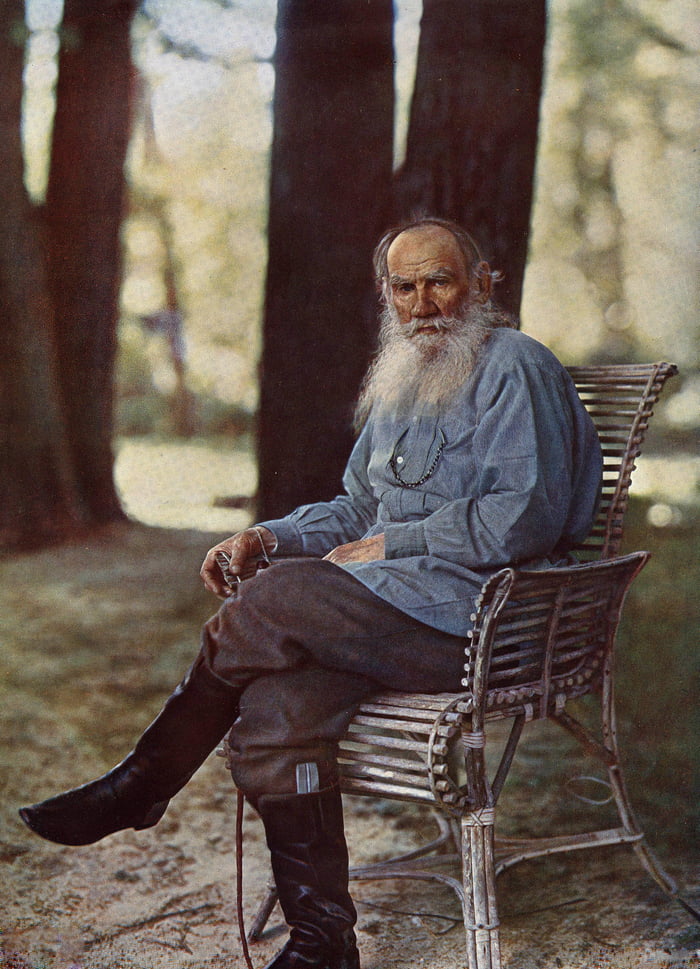 Russian author Leo Tolstoy at his country estate of Yasnaya Polyana