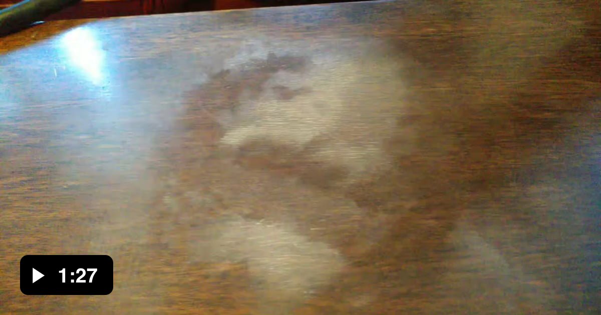 Using a hot air gun to treat heatdamaged table varnish 9GAG