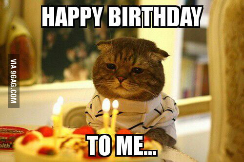 My parents forgot about my birthday today, so I decided to celebrate it ...