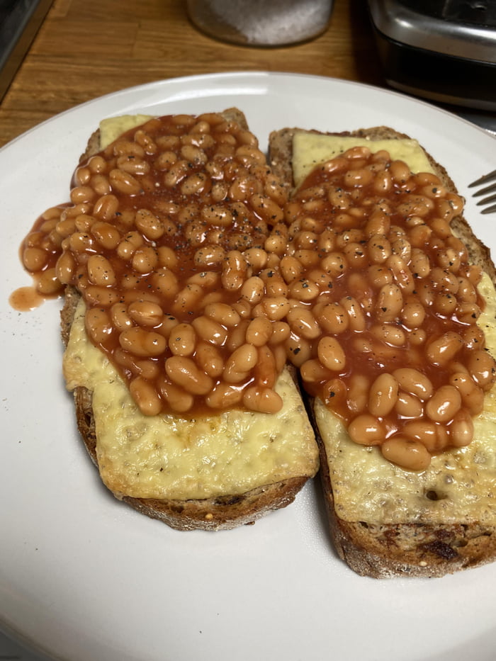 Marmite and Cheddar on toast with Baked Beans 9GAG