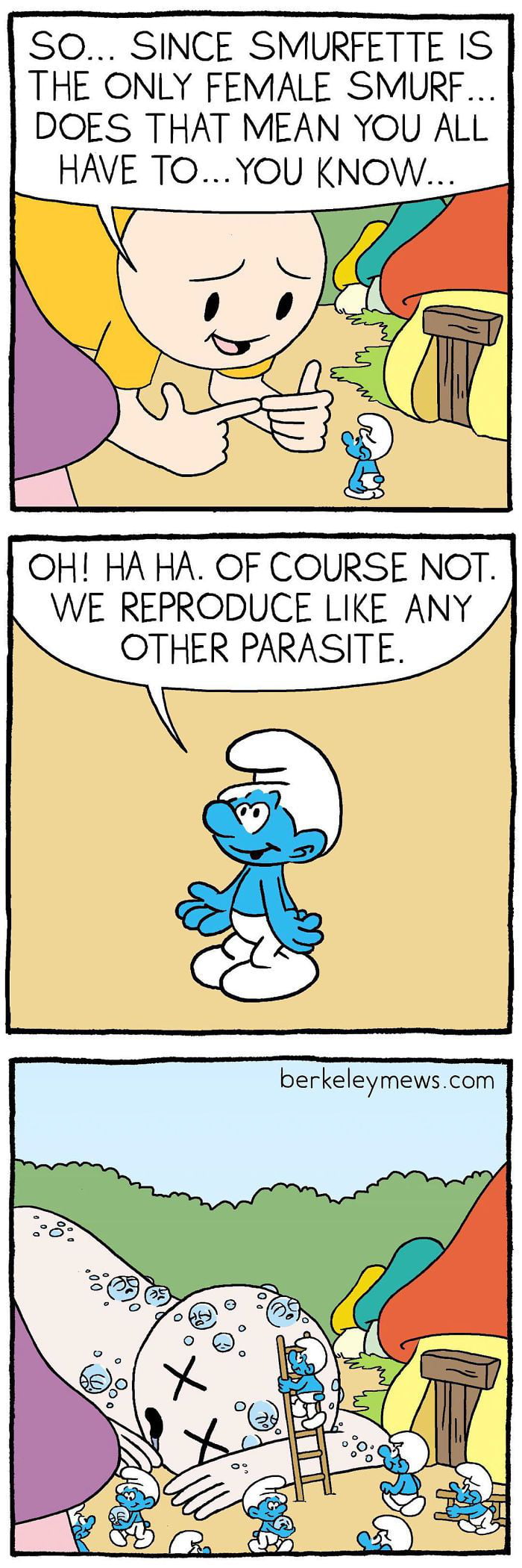 So that's how they smurf young Smurfs - 9GAG